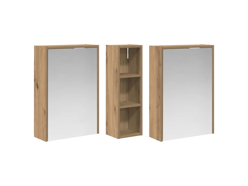 Ensemble de meubles de salle de bain 3 pcs 106x16x62.5 cm shl529 - Conforama E
