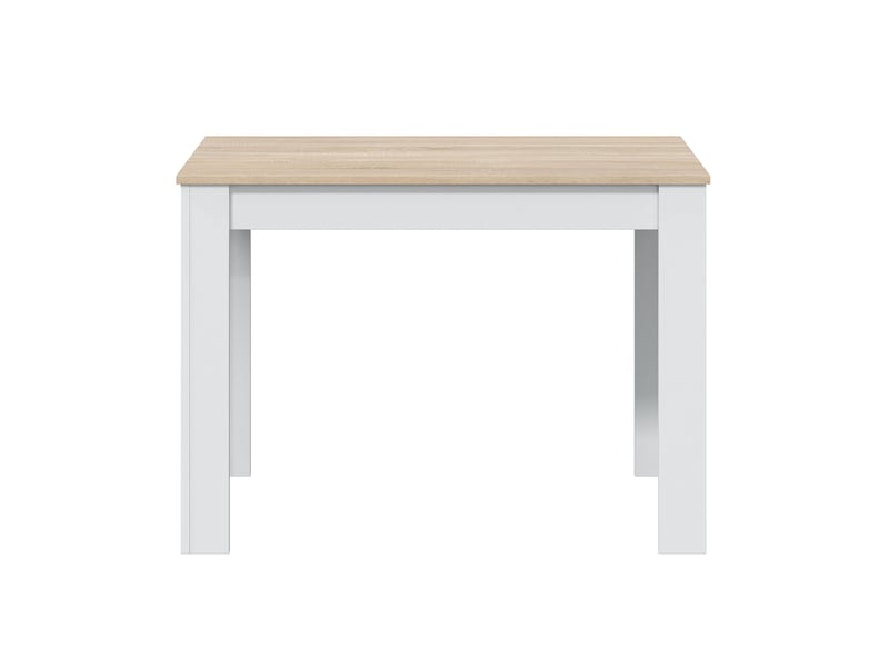  Table à manger 109x67x78 cm en décor naturel et blanc - nimes  - Conforama C