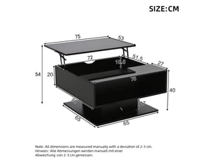 Table basse coloris noir <strong></strong> <strong></strong>