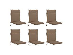 Lot de 6 coussins de chaise à dossier haut gemert cf59360