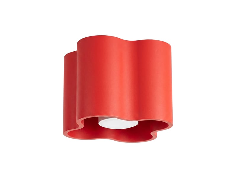  Plafonnier ovio 1 rouge gu10 aluminium moderne 10x12x12cm SL.3379 - Conforama A