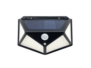 Applique extérieure solaire led fabrilamp kira 450 lm 6000 k ip65 détecteur mouvement noire