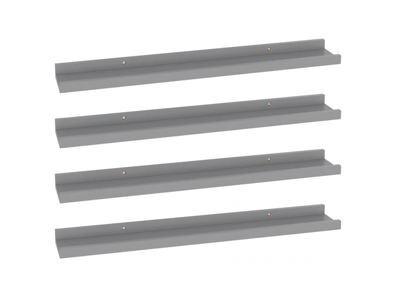  Étagères murales 4 unités gris 60x9x3 cm- comfortxl  - Conforama A