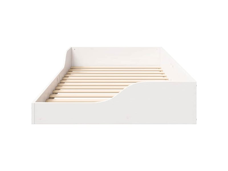  Lit simple- lit adulte -  cadre de lit blanc 80 x 200 cm pin massif  - Conforama D