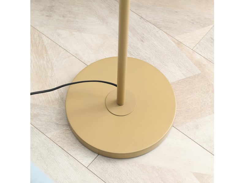  Lampadaire 25,5x25,5x157 cm avec interrupteur à chaînette métal blanc crème  - Conforama D