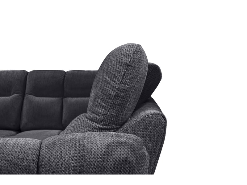 Canapé d'angle gris fixe 4 places  - Conforama N