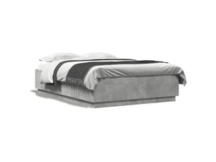 Lit 2 places 150x200 cm    coloris gris