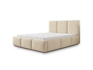 Lit coffre 120x200cm <strong>MASSENO</strong> <strong></strong> coloris beige