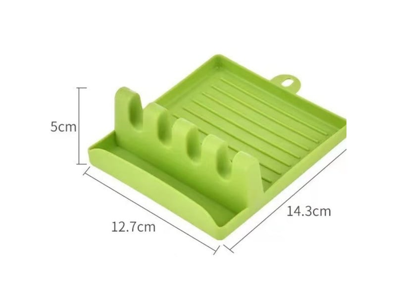  Porte-ustensiles - porte-cuillère - avec égouttoir - repose-cuillère pour comptoir - repose-cuillère - porte-couvercle de casserole - vert  - Conforama C