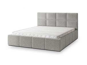 Lit coffre 180x200 cm <strong>MASSENO</strong> <strong></strong> coloris gris