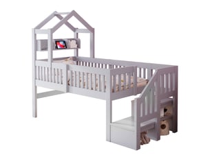Lit mezzanine 90x200 cm MODERNLUXE coloris gris