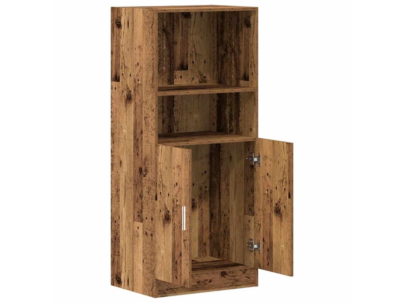 Meuble de rangement, armoire de cuisine vieux bois 57x41,5x131,5cm bois ingénierie - Conforama E