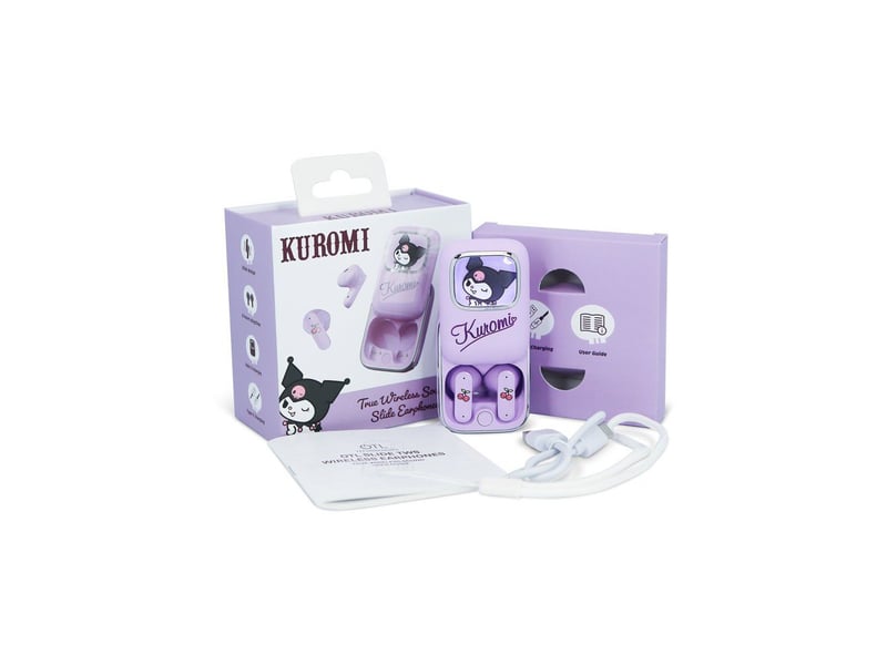  Ecouteurs tws slide bluetooth 5.3 violet kuromi etui led usb-c OTL5055371631693 - Conforama D