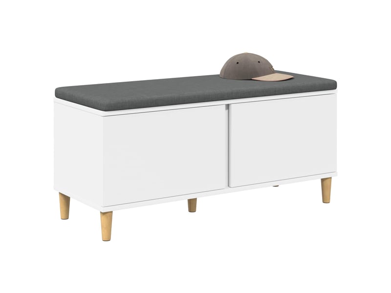  Banc d'entrée, banc interieur blanc 100x38x46 cm bois ingénierie et tissu shl6099  - Conforama C