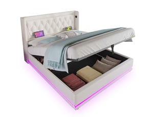 Lit coffre 180x200 cm HAUSS SPOLE   coloris blanc