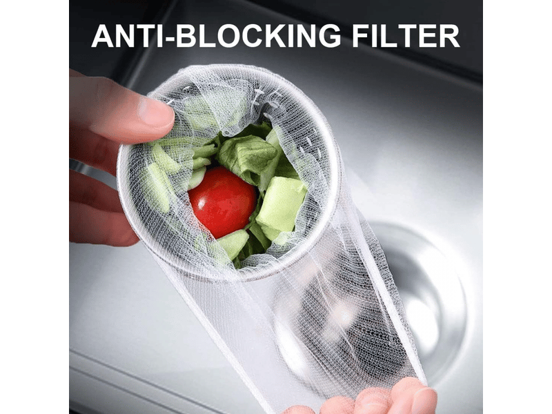 Filtre d'évier jetable, sac filtrant pour évier, sac en maille pour évier, sac en maille fine pour cuisine (200) - Conforama B