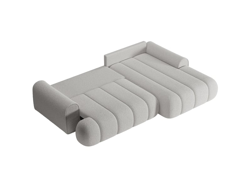  Selsey dandelino - canapé d'angle convertible - en bouclette gris clair avec revêtement - côté droit DANDELINO - Conforama D