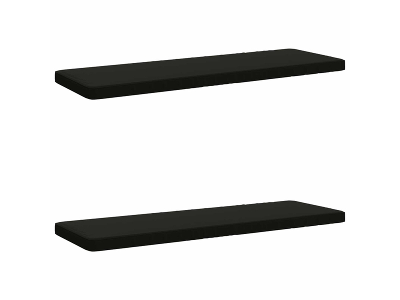 Lot de 2 coussins de banc, coussins d'assise vught 100 % polyester noir cf58044  - Conforama A