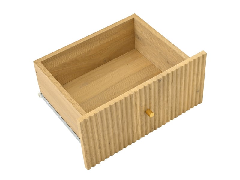  Buffet, 140 x 40 x 80 cm, meuble de rangement, 2 portes 3 tiroirs, armoire de cuisine avec étagères, naturelle  - Conforama E