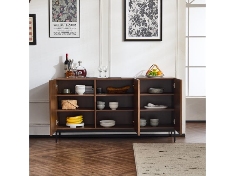 Buffet 3 porte(s) 0 tiroir(s) - 150 cm naturel mdf buffet naturel - Conforama E