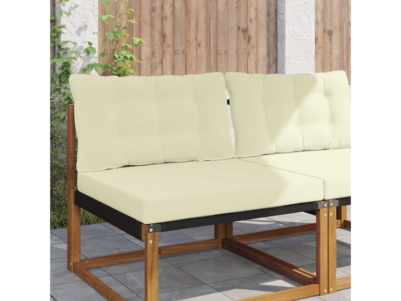 Coussin de canapé d'extérieur, coussin de chaise polyester crème 80 x 68,5 cm cf54078 - Conforama B