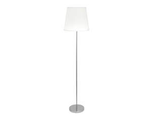 Lampadaire fabrilamp maldívas e27 coloris nickel blanc 175 x 40 x 40 cm