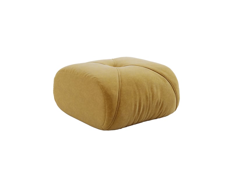 Ottoman elowin chenille-jaune SF20250056012 - Conforama E