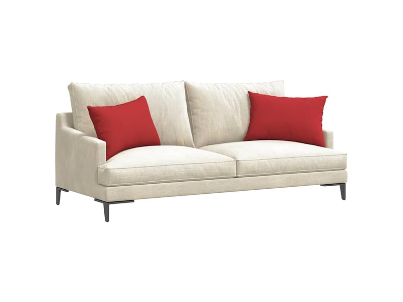  Lot de 2 coussins de canapé, coussins décoratifs tissu rouge 60 x 40 cm cf58945  - Conforama C