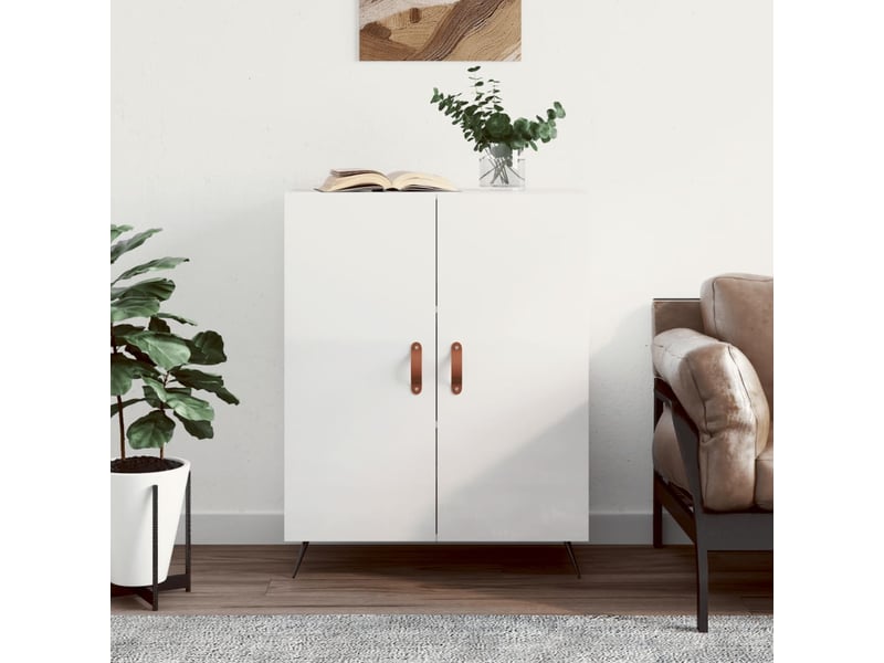  Buffet - bahut - meuble de rangement blanc brillant 69,5x34x90 cm bois d'ingénierie  - Conforama B