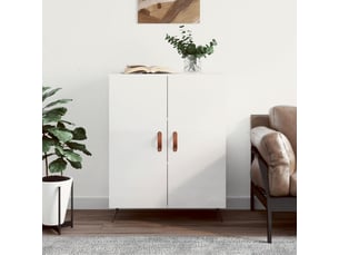 Buffet - bahut - meuble de rangement blanc brillant 69,5x34x90 cm bois d'ingénierie