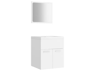 Ensemble de meubles de salle de bain blanc aggloméré cf63886