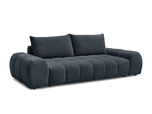 Canapé droit fixe BOBOCHIC EVEREST 3 places Tissu bleu