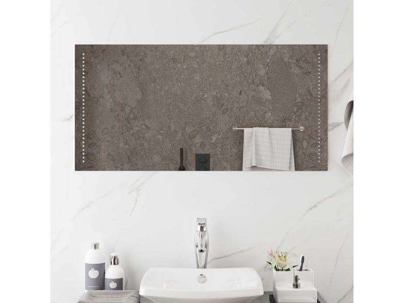 Miroir de salle de bain, miroir de toilette led transparent 100 x 50 cm cf62566 - Conforama B