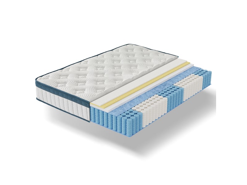 Tribesigns matelas 140 x 190 cm, matelas à ressorts ensachés, dureté h3, hauteur 25 cm, certifiée oeko-tex & certipur, ressorts + mémoire  - Conforama A