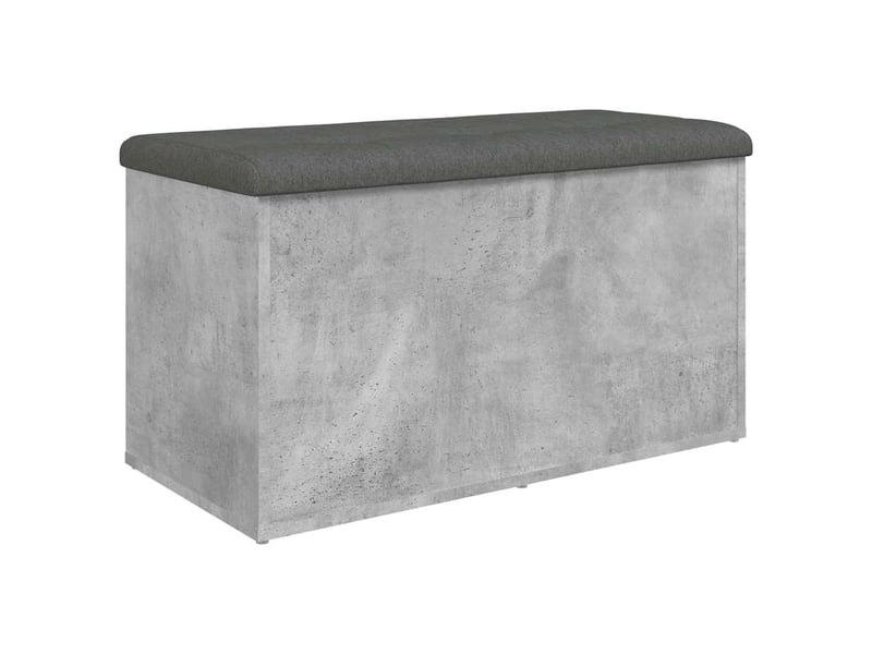  Banc chambre, banc de rangement gris béton 82x42x45 cm bois d'ingénierie  - Conforama D