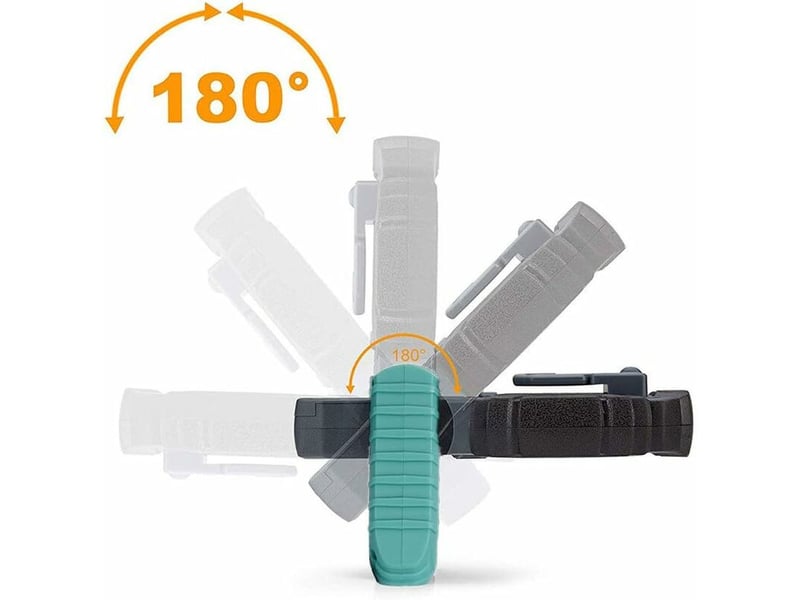  Lampe de travail led rechargeable,lampes d'inspection à led devant cob avec crochet et base magnétique pour voiture, camping, urgence (vert)  - Conforama C