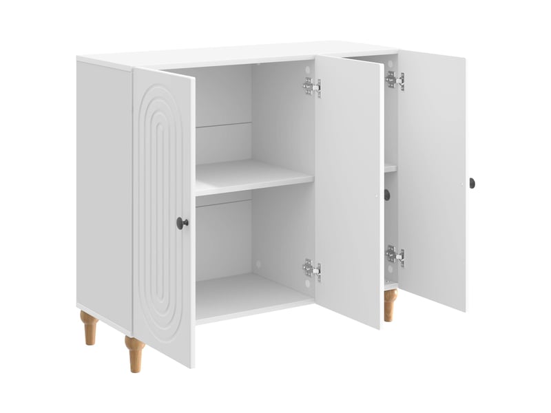  Buffet - bahut - meuble de rangement blanc brillant 89 x 34,5 x 80 cm bois d'ingénierie  - Conforama E