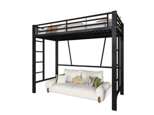 Lit mezzanine 90x200 cm MODENUIT coloris noir
