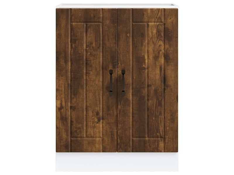  Meuble de cuisine, meuble de base de lavabo chêne fumé bois d'ingénierie  - Conforama D