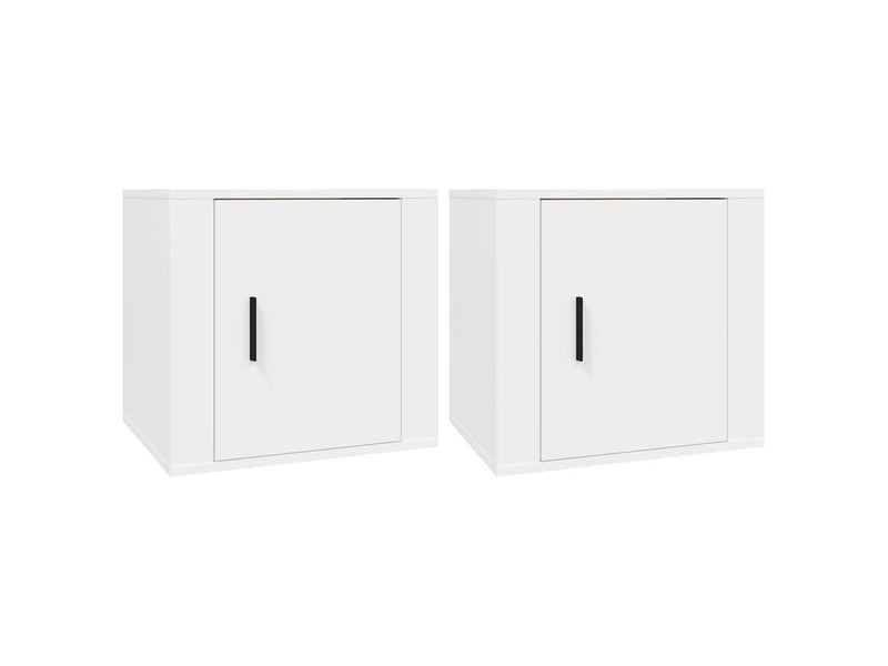  Lot de 2 tables de chevet - cabinet de chevet - table de nuit blanc 50x39x47 cm  - Conforama A