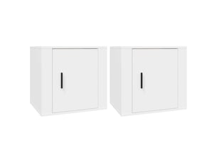 Lot de 2 tables de chevet - cabinet de chevet - table de nuit blanc 50x39x47 cm