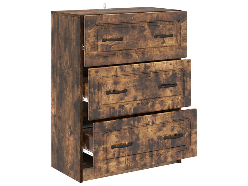  Armoire de rangement bureau, armoire à tiroirs 66 x 34,5 x 87 cm bois d'ingénierie shl4246  - Conforama E