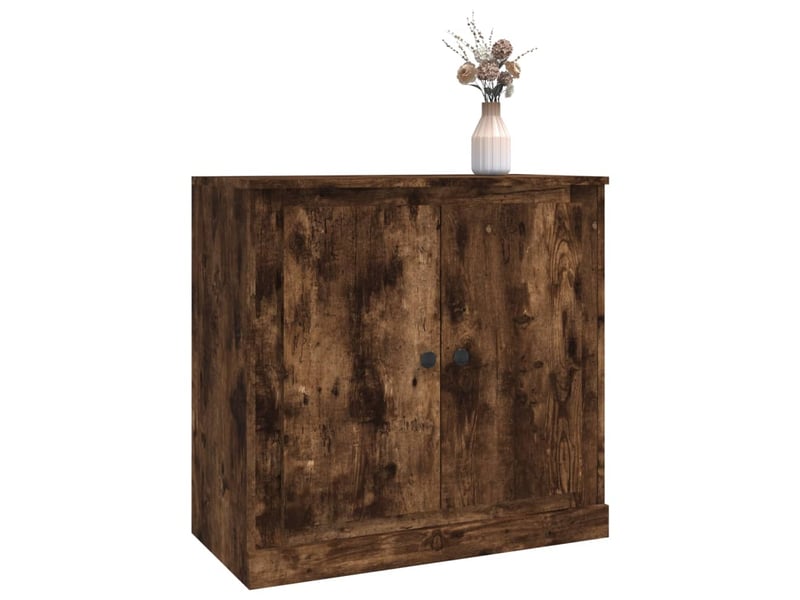  Buffet - bahut - meuble de rangement chêne fumé 70x35,5x67,5 cm bois d'ingénierie  - Conforama D