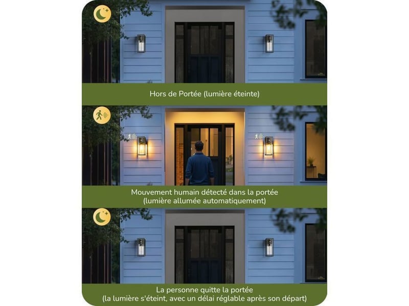  Eclairage mural exterieur cube avec detecteur de mouvement pir e27 anthracite ip44 370618_AABJO38294_6_DROPFR - Conforama C
