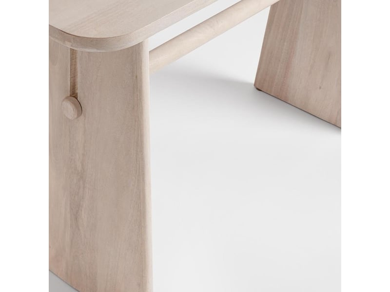  Console d'entrée moderne en bois de manguier 135x45x78 elisheva bizzotto  - Conforama D
