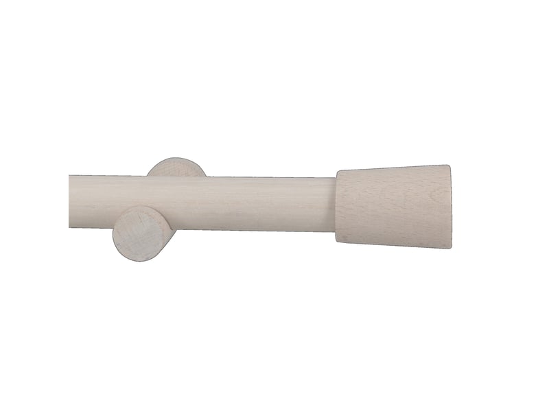  Kit tringle à rideaux en bois avec embout conique d28mm 200 cm  - Conforama B
