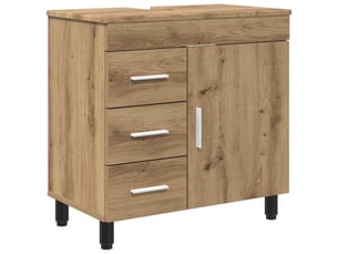 Unité de vanité de salle de bain, meuble de rangement chêne artisanal shl1463