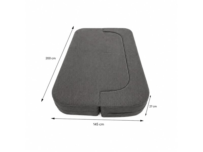  Canapé compressé convertible 2-3 places + couette en velours côtelé gris foncé watford  - Conforama D