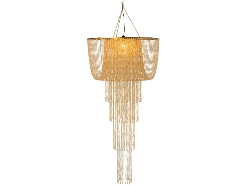  Abat-jour suspension perles sigrid 160cm doré  - Conforama B