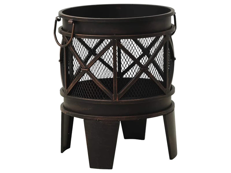 Brasero exterieur, foyer camping rustique avec tisonnier φ42x54 cm acier - Conforama A